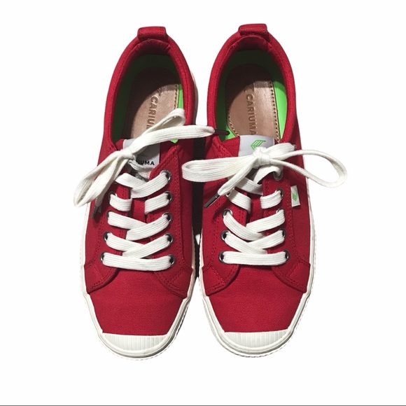 Cariuma Shoes - Cariuma Red Sneakers Lace Up